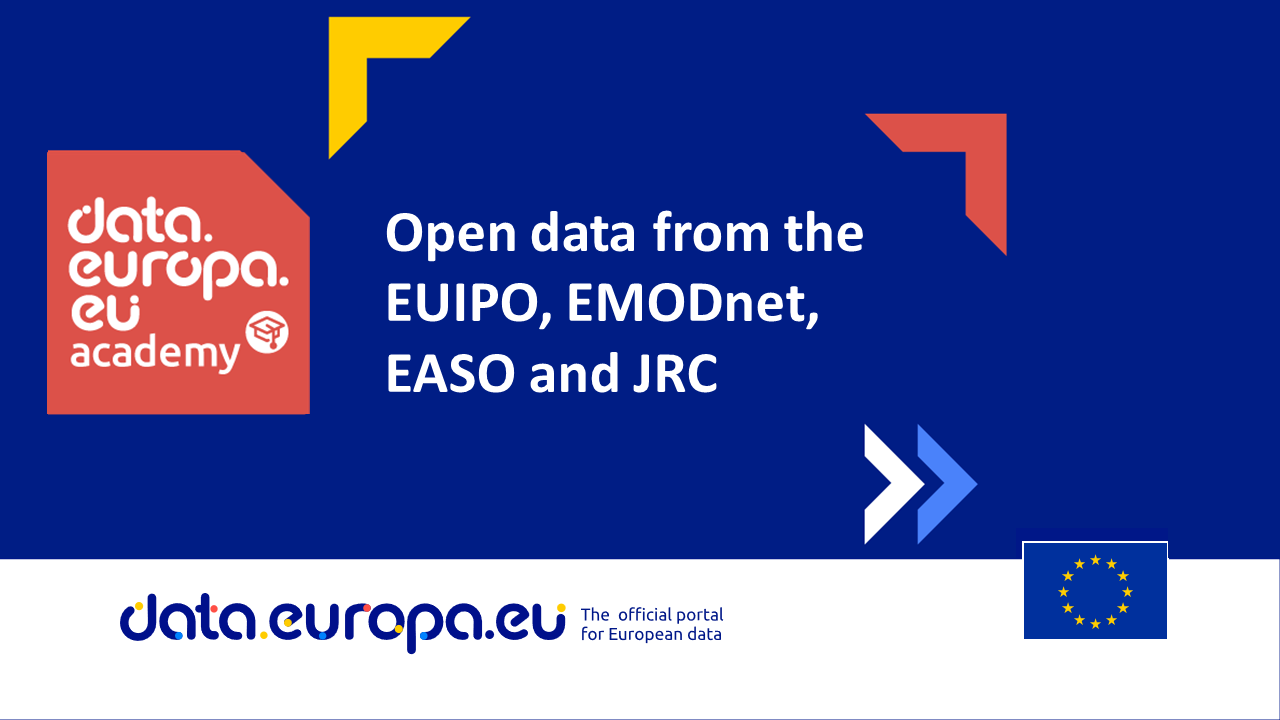 Open data from the EUIPO, EMODnet, EASO and JRC