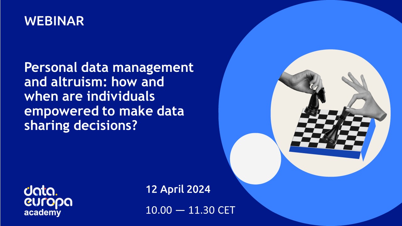 Recording panel discussion ‘Personal data management and altruism: how and when are individuals empowered to make data sharing decisions?’ 