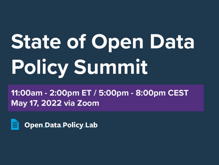 Join the State of Open Data Policy Summit on 17 May